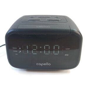 [SEE VIDEO] Capello CR15 Sleep Easy Digital Alarm Clock AM/FM Radio Black WORKS